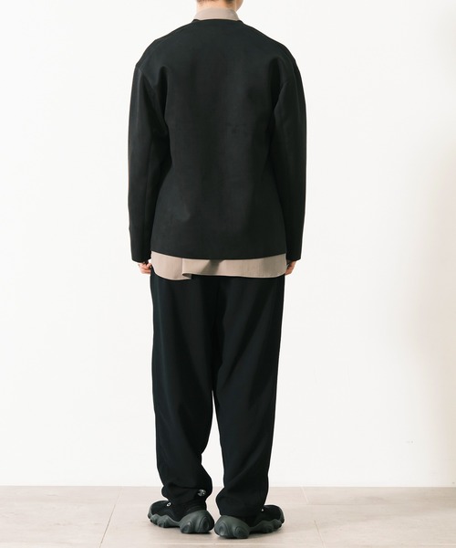 CITY TOKYO（シティトウキョウ）の「Multi-flex ワイドテーパードパンツ（スラックス・メンズ・ダークブラウン/ブラック・1/2）」の11枚目の写真