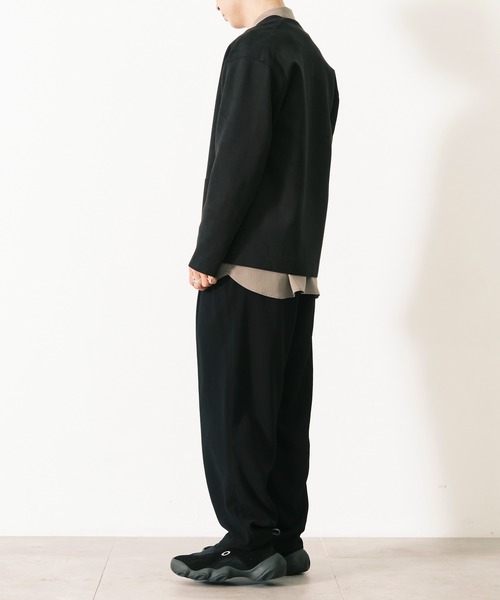 CITY TOKYO（シティトウキョウ）の「Multi-flex ワイドテーパードパンツ（スラックス・メンズ・ダークブラウン/ブラック・1/2）」の10枚目の写真