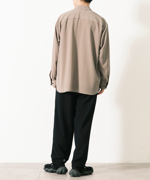 CITY TOKYO（シティトウキョウ）の「Multi-flex ワイドテーパードパンツ（スラックス・メンズ・ダークブラウン/ブラック・1/2）」の8枚目の写真