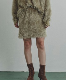 ROSE BUD | (CREOLME)ラメフリンジミニスカート(スカート)