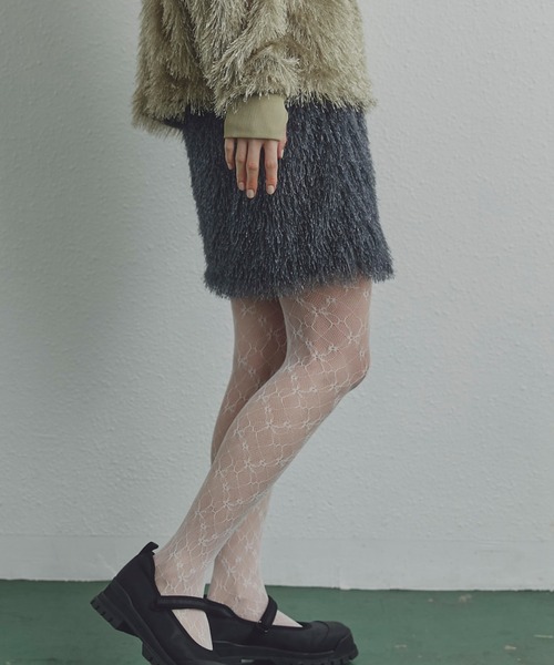 ROSE BUD(ローズバッド)の「(CREOLME)ラメフリンジミニスカート(スカート・レディース・グレー/ライトグリーン・ONE SIZE)」の19枚目の写真