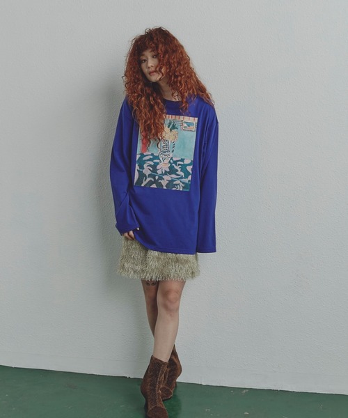 ROSE BUD(ローズバッド)の「(CREOLME)ラメフリンジミニスカート(スカート・レディース・グレー/ライトグリーン・ONE SIZE)」の4枚目の写真