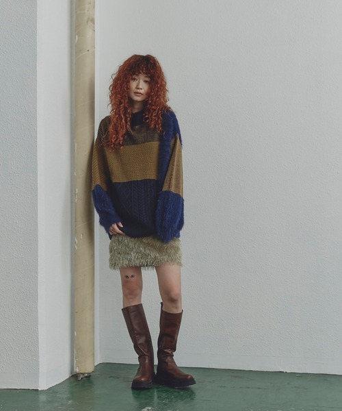 ROSE BUD(ローズバッド)の「(CREOLME)ラメフリンジミニスカート(スカート・レディース・グレー/ライトグリーン・ONE SIZE)」の5枚目の写真