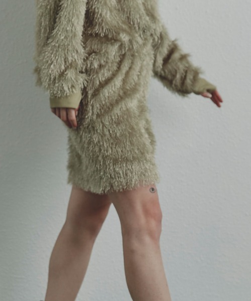 ROSE BUD(ローズバッド)の「(CREOLME)ラメフリンジミニスカート(スカート・レディース・グレー/ライトグリーン・ONE SIZE)」の7枚目の写真