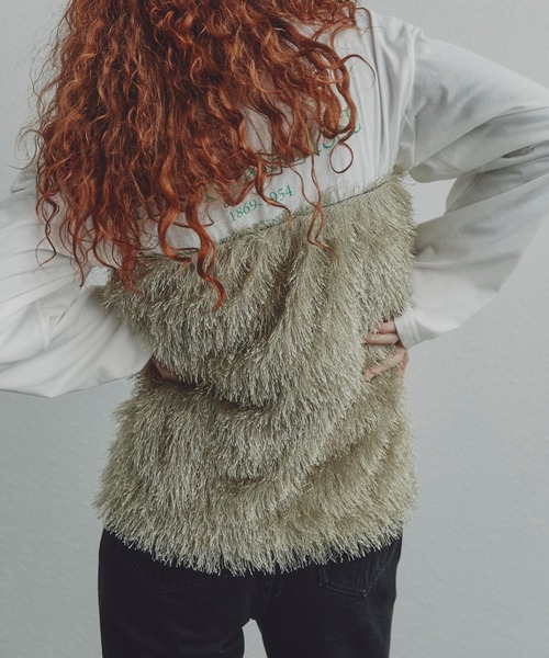 ROSE BUD(ローズバッド)の「(CREOLME)ラメフリンジミニスカート(スカート・レディース・グレー/ライトグリーン・ONE SIZE)」の10枚目の写真