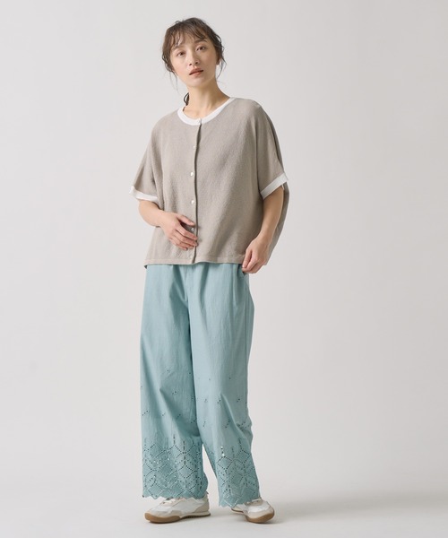 Kelen（ケレン）の「「KELEN / ケレン」 2WAY バイカラーニットトップス SARAH（Tシャツ/カットソー・レディース・ネイビー/ライム/ライトグレー・FREE）」の16枚目の写真