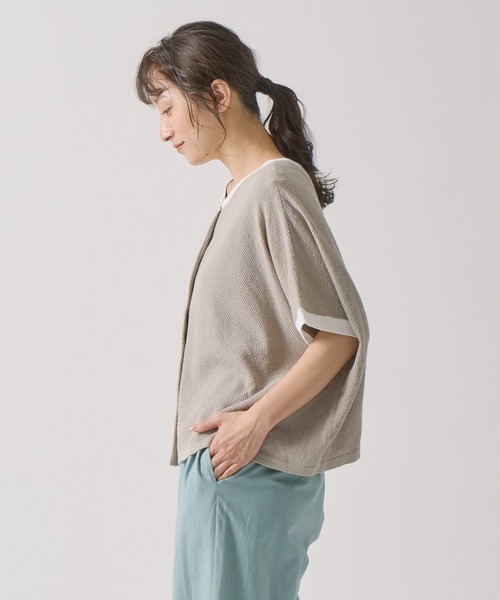 Kelen（ケレン）の「「KELEN / ケレン」 2WAY バイカラーニットトップス SARAH（Tシャツ/カットソー・レディース・ネイビー/ライム/ライトグレー・FREE）」の17枚目の写真