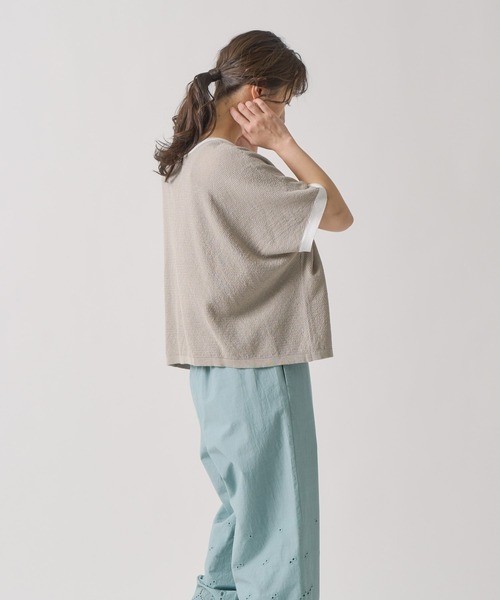 Kelen（ケレン）の「「KELEN / ケレン」 2WAY バイカラーニットトップス SARAH（Tシャツ/カットソー・レディース・ネイビー/ライム/ライトグレー・FREE）」の18枚目の写真