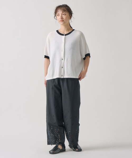 Kelen（ケレン）の「「KELEN / ケレン」 2WAY バイカラーニットトップス SARAH（Tシャツ/カットソー・レディース・ネイビー/ライム/ライトグレー・FREE）」の9枚目の写真