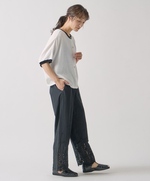 Kelen（ケレン）の「「KELEN / ケレン」 2WAY バイカラーニットトップス SARAH（Tシャツ/カットソー・レディース・ネイビー/ライム/ライトグレー・FREE）」の12枚目の写真