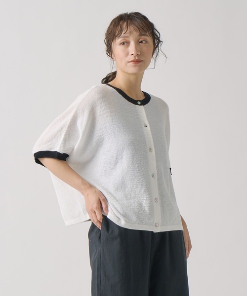 Kelen（ケレン）の「「KELEN / ケレン」 2WAY バイカラーニットトップス SARAH（Tシャツ/カットソー・レディース・ネイビー/ライム/ライトグレー・FREE）」の13枚目の写真