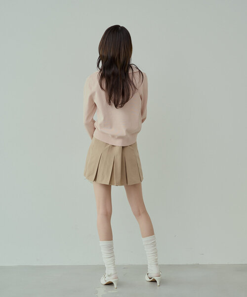 Chico(チコ)の「【セットアップ対応】刺繍入り襟付きポロニット(ニット/セーター・レディース・グレー/ピンク/ネイビー/アイボリー・FREE)」の10枚目の写真