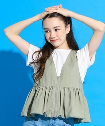 pom ponette junior（ポンポネットジュニア）の「【AMI】バルーンベスト×Tシャツセット（ベスト・キッズ）」