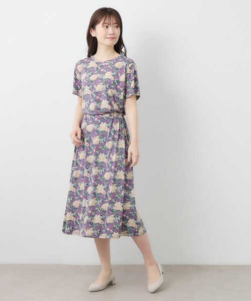LAURA ASHLEY(ローラアシュレイ)の「【洗える/ジャージ素材/同柄アイテムあり】シャーボーン柄スカート(スカート・レディース・ネイビー系/パープル系5・38/40)」の13枚目の写真