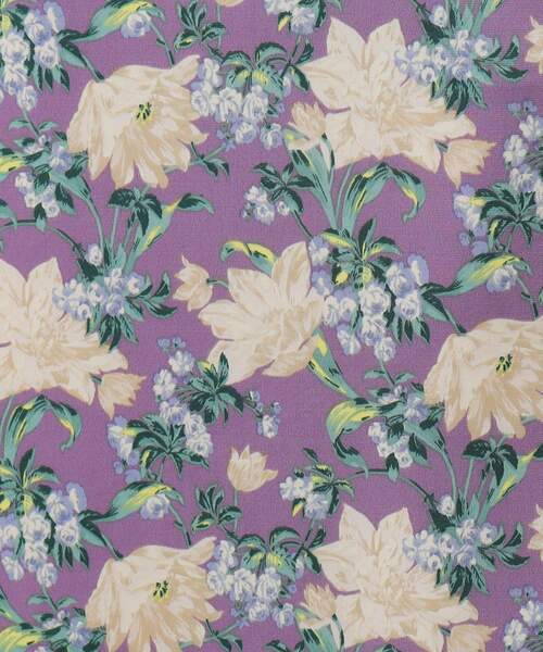LAURA ASHLEY(ローラアシュレイ)の「【洗える/ジャージ素材/同柄アイテムあり】シャーボーン柄スカート(スカート・レディース・ネイビー系/パープル系5・38/40)」の3枚目の写真