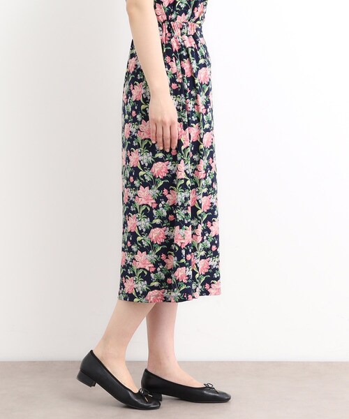 LAURA ASHLEY(ローラアシュレイ)の「【洗える/ジャージ素材/同柄アイテムあり】シャーボーン柄スカート(スカート・レディース・ネイビー系/パープル系5・38/40)」の5枚目の写真