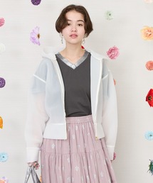 JETSET SOLO PLUS （ジェットセットソロプラス）の「【FONT LAB】シアーダンボールフーデットブルゾン（ブルゾン）」