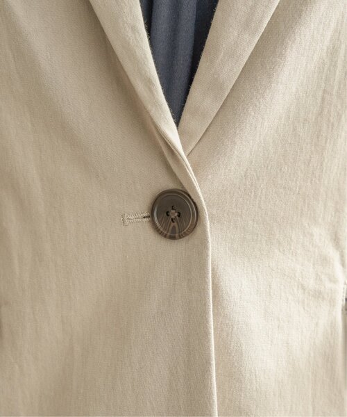 ikka（イッカ）の「【セットアップ対応】GOKU楽ワークテーラージャケット（テーラードジャケット・レディース・ネイビー/ベージュ・M/L/S）」の8枚目の写真