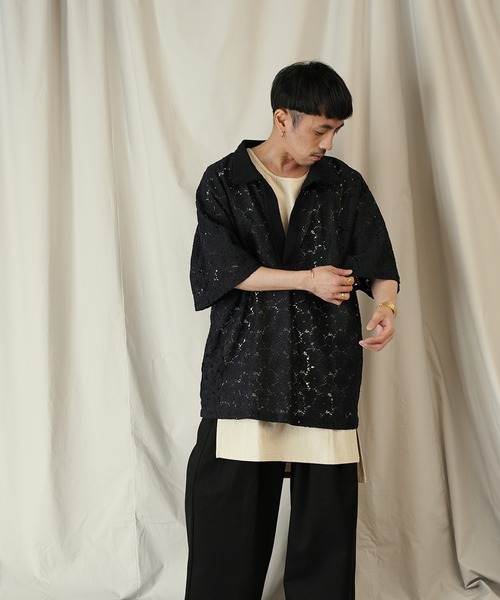 Aphlotus（アプロタス）の「コードラッセルレース スキッパーポロシャツ（ポロシャツ・メンズ・オリーブ/ブラック・MEDIUM/SMALL/LARGE）」の4枚目の写真