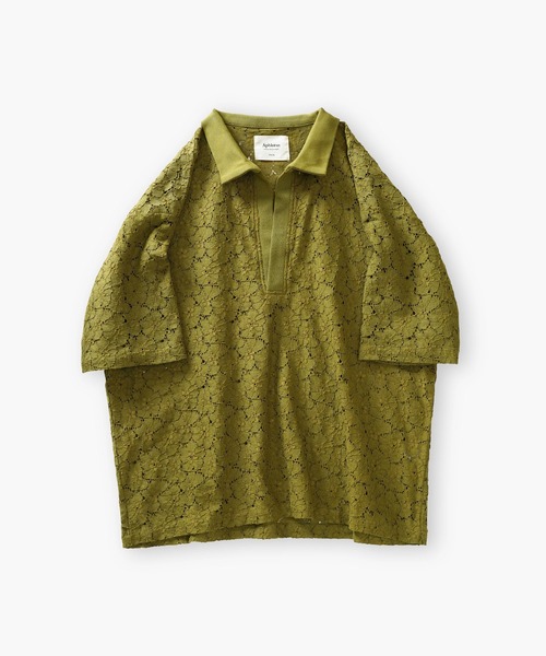 Aphlotus（アプロタス）の「コードラッセルレース スキッパーポロシャツ（ポロシャツ・メンズ・オリーブ/ブラック・MEDIUM/SMALL/LARGE）」の12枚目の写真