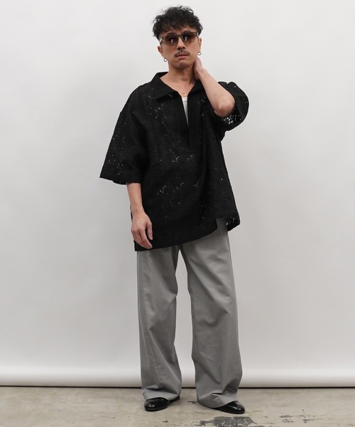 Aphlotus（アプロタス）の「コードラッセルレース スキッパーポロシャツ（ポロシャツ・メンズ・オリーブ/ブラック・MEDIUM/SMALL/LARGE）」の16枚目の写真