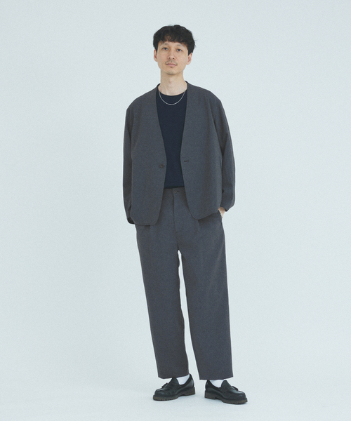 JOURNAL STANDARD（ジャーナルスタンダード）の「”吸水速乾 / 通気性” EVALET ストレッチ 1タックパンツ / セットアップ対応（スラックス・メンズ・ネイビー/ブラック系その他/チョコ・SMALL/MEDIUM/LARGE）」の4枚目の写真