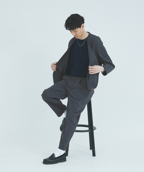 JOURNAL STANDARD（ジャーナルスタンダード）の「”吸水速乾 / 通気性” EVALET ストレッチ 1タックパンツ / セットアップ対応（スラックス・メンズ・ネイビー/ブラック系その他/チョコ・SMALL/MEDIUM/LARGE）」の10枚目の写真