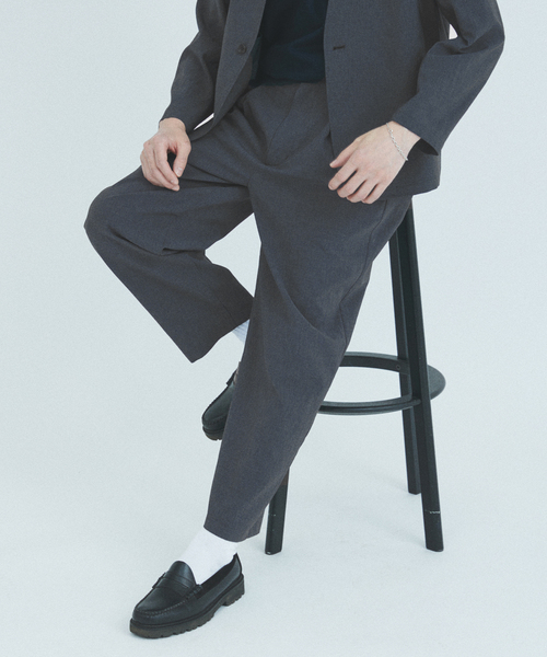 JOURNAL STANDARD（ジャーナルスタンダード）の「”吸水速乾 / 通気性” EVALET ストレッチ 1タックパンツ / セットアップ対応（スラックス・メンズ・ネイビー/ブラック系その他/チョコ・SMALL/MEDIUM/LARGE）」の11枚目の写真