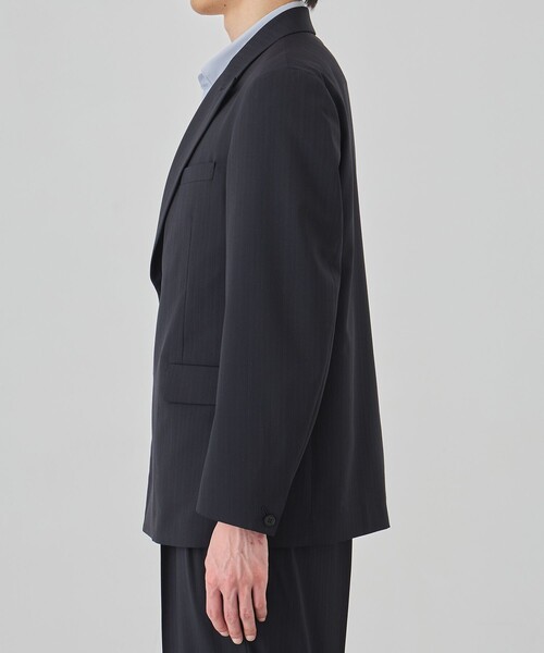 シャドーストライプダブルジャケット ストレッチ｜形状安定性｜防シワ