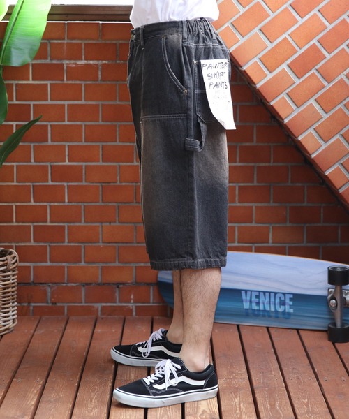 ８(eight)（エイト）の「ダブルニーショーツ（デニムパンツ・メンズ・キャメル/ブルー/ブラック・MEDIUM/LARGE）」の16枚目の写真