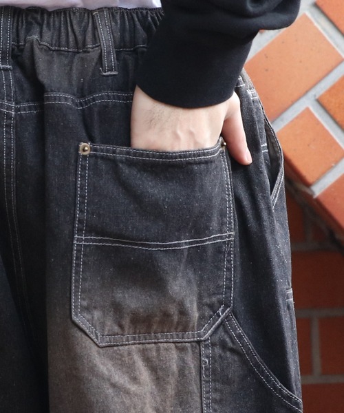 ８(eight)（エイト）の「ダブルニーショーツ（デニムパンツ・メンズ・キャメル/ブルー/ブラック・MEDIUM/LARGE）」の19枚目の写真