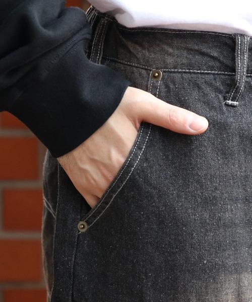 ８(eight)（エイト）の「ダブルニーショーツ（デニムパンツ・メンズ・キャメル/ブルー/ブラック・MEDIUM/LARGE）」の12枚目の写真