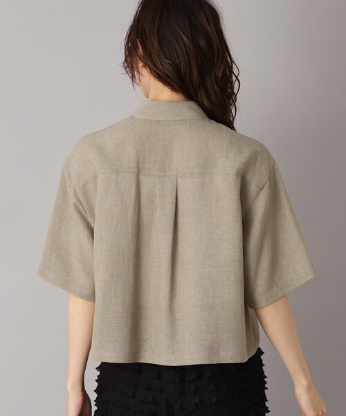 DRESSTERIOR(ドレステリア)の「【トレンド/清涼感】ハーフスリーブクロップドシャツ(シャツ/ブラウス・レディース・ナチュラル/ブラック・34/36/38)」の8枚目の写真