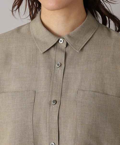 DRESSTERIOR(ドレステリア)の「【トレンド/清涼感】ハーフスリーブクロップドシャツ(シャツ/ブラウス・レディース・ナチュラル/ブラック・34/36/38)」の9枚目の写真