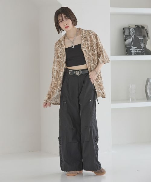 Anui（アニュイ）の「【UNISEX/3サイズ展開】ミリタリードロストパンツ（カーゴパンツ・レディース・チャコールグレー/カモフラージュ/ブラック・SMALL/MEDIUM/LARGE）」の9枚目の写真