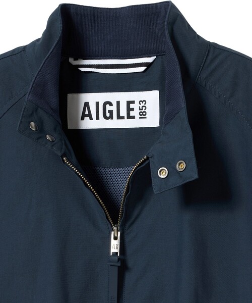 AIGLE（エーグル）の「速乾 UVカット ドライライトウェイト ジップブルゾン（ブルゾン・メンズ・ベージュ/ダークブルー・S/M/L）」の21枚目の写真