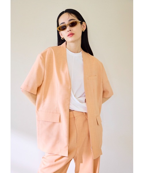 emmi(エミ)の「セミシアー2タックパンツ(その他パンツ・レディース・コーラルピンク/ブラウン/ブラック・0/1)」の6枚目の写真