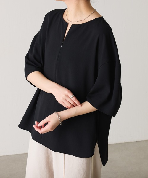 セール】ジャージタックスリーブブラウス/セットアップ可/WEB