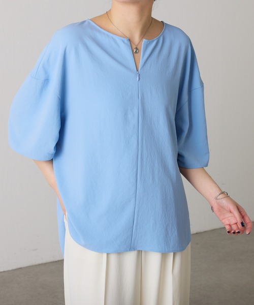 セール】ジャージタックスリーブブラウス/セットアップ可/WEB