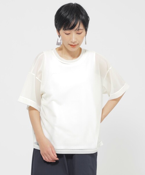 t_karisto2004ページ セール】透かし編み前ボタンロングジレ（ベスト）｜Trish