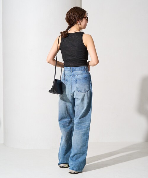 FREAK'S STORE(フリークスストア)の「限定展開 カップ付き ラメ テレコ アメスリ タンク(タンクトップ・レディース・ブルーグリーン/イエロー/ライトベージュ/ブラック/チャコールグレー/オフホワイト・フリ-)」の21枚目の写真