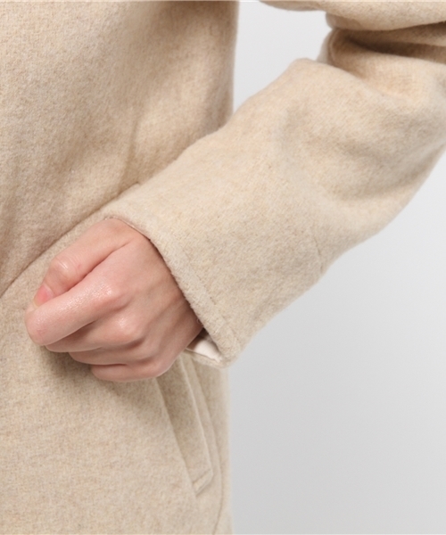 DANTON（ダントン）の「【DANTON×CIAOPANICTYPY】ウールモッサフードコート（ピーコート・レディース・ネイビー/ベージュ・MEDIUM/SMALL）」の10枚目の写真