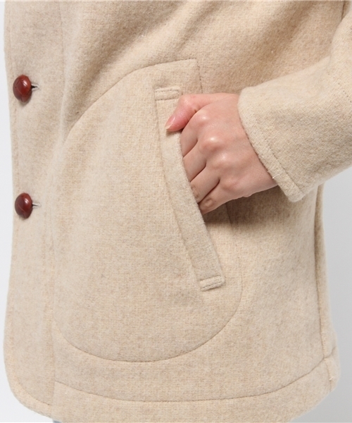 DANTON（ダントン）の「【DANTON×CIAOPANICTYPY】ウールモッサフードコート（ピーコート・レディース・ネイビー/ベージュ・MEDIUM/SMALL）」の11枚目の写真