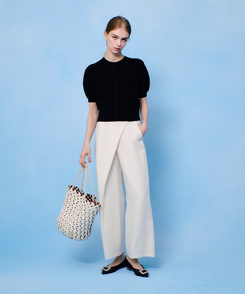 LOULOU WILLOUGHBY（ルルウィルビー）の「【LOULOU WILLOUGHBY】アシメタックワイドパンツ（その他パンツ・レディース・アイボリー/ブラック・2/1）」の19枚目の写真