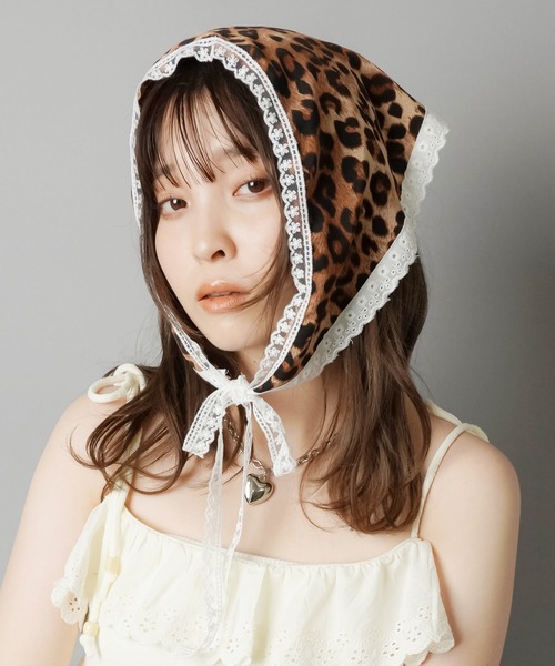 バブーシュカ/ヘアバンド/ヒョウ柄レース/レオパード（その他