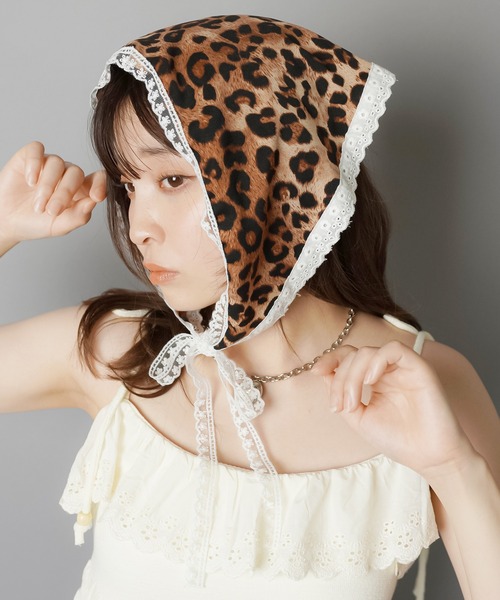 バブーシュカ/ヘアバンド/ヒョウ柄レース/レオパード（その他
