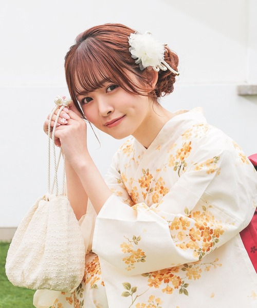 Honeys(ハニーズ)の「浴衣髪飾り(リボンセット)(和装小物・レディース・アイボリー/サックスブルー系・FREE)」の13枚目の写真