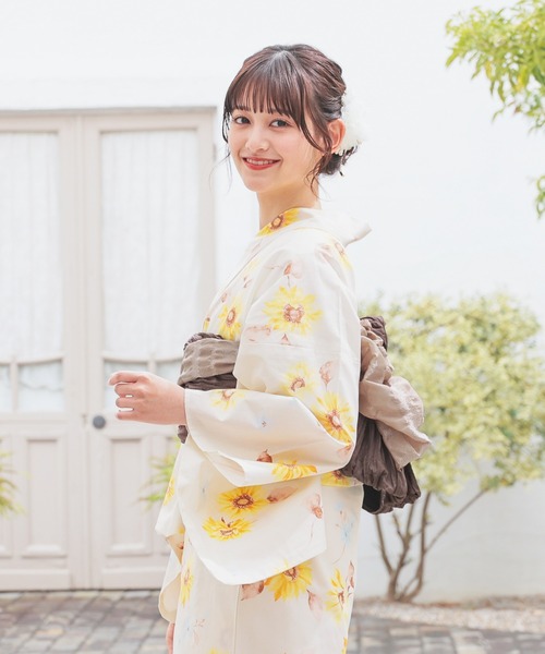 Honeys(ハニーズ)の「浴衣髪飾り(リボンセット)(和装小物・レディース・アイボリー/サックスブルー系・FREE)」の4枚目の写真