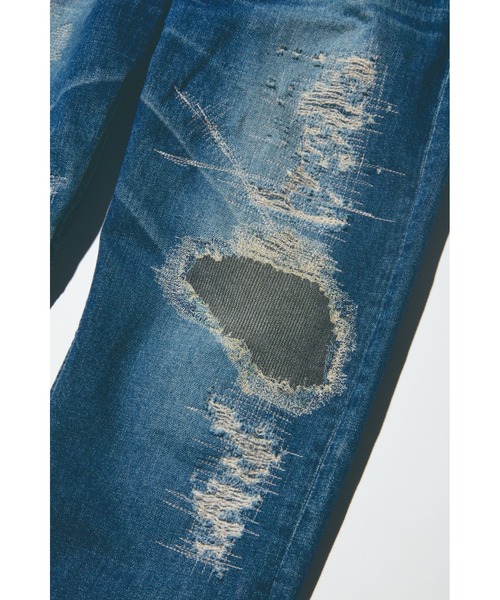 HYSTERIC GLAMOUR（ヒステリックグラマー）の「ダメージ加工デニムパンツ（デニムパンツ・メンズ・ブルー・31inch）」の4枚目の写真