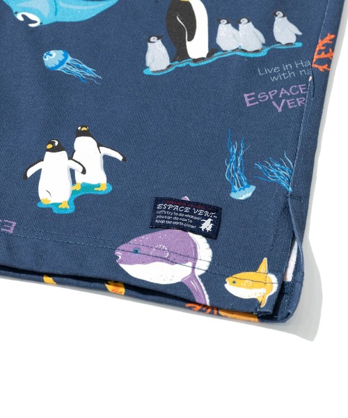 go slow caravan(ゴースローキャラバン)の「ESPACE VERT/エスパスヴェール 総柄水族館 OPシャツ(シャツ/ブラウス・メンズ・ネイビー/グレー・MEDIUM/LARGE/X-LARGE)」の5枚目の写真